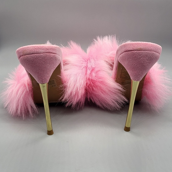 Cape Robbin Fuji Pink Fur High Heels - Picture 4 of 12